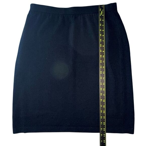 St. John Collection Wool Blend Knit Pull-on Pencil Skirt Black Large - Picture 4 of 6